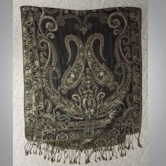 New REVERSIBLE Pashmina wrap shawl - Picture 2 of 5